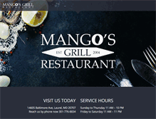 Tablet Screenshot of mangosgrillrestaurant.com